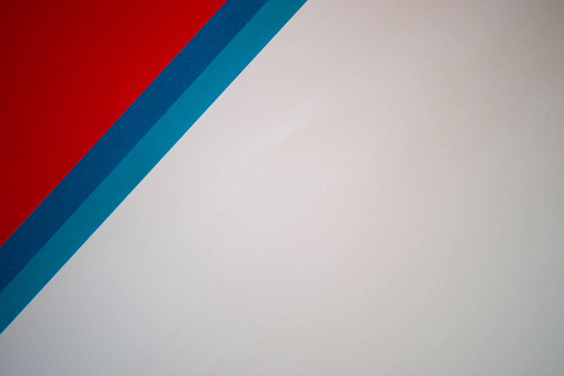 Geometric white, red and blue background, wallpaper